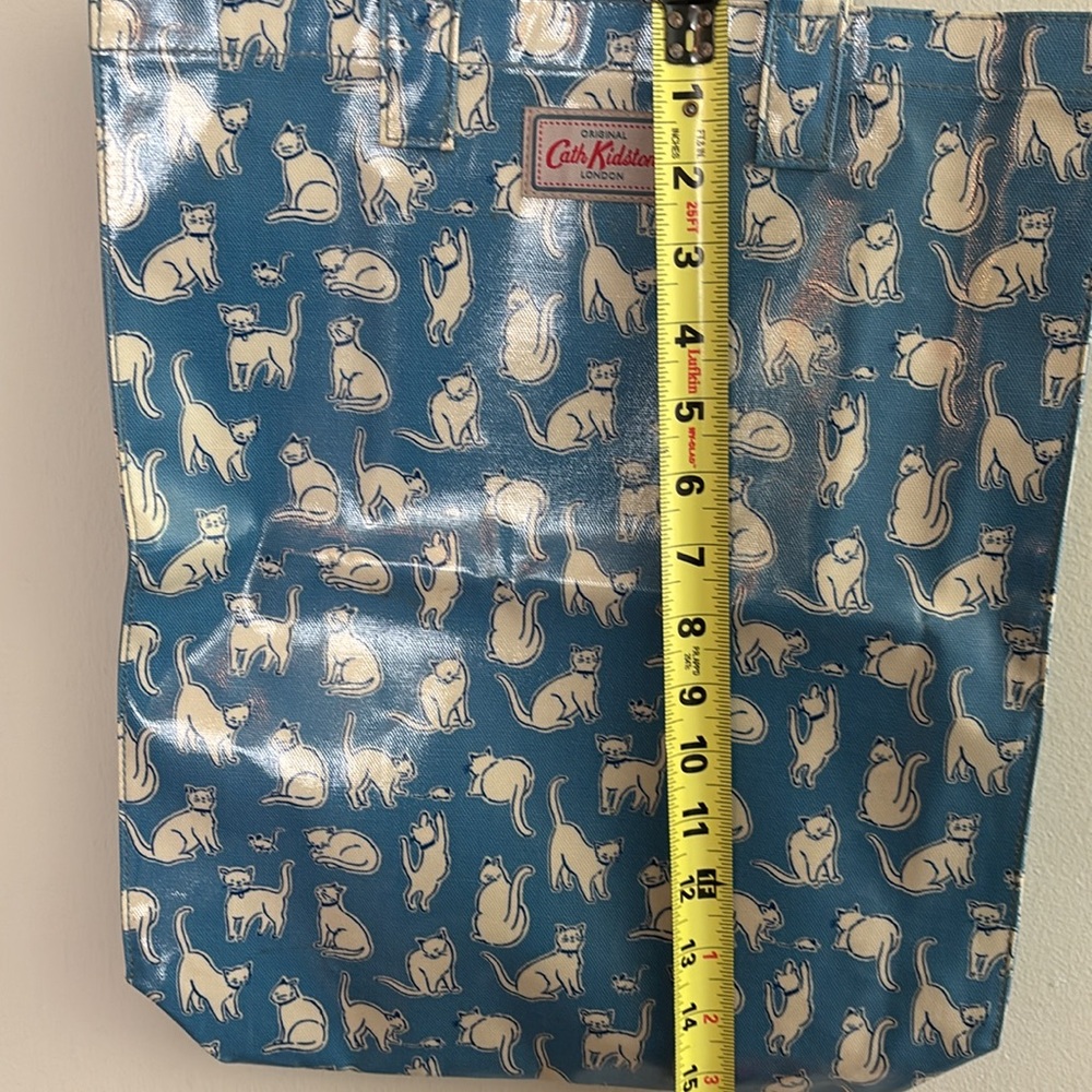 Cath Kidston original London PVC coated cotton tote bag with cat & mouse print - Picture 11 of 11